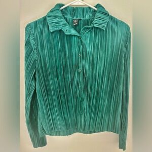 Windsor Teal Pleated Women's Top and Bottom